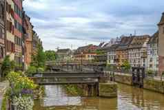 木架房子运河小法国斯特拉斯堡法国