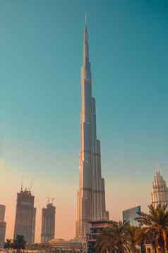 摩天大楼迪拜塔哈利法塔最高的结构建筑世界迪拜阿联酋