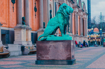 雕像狮子嘉士伯格利普托克哥本哈根丹麦