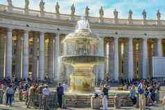 喷泉圣彼得的广场罗马梵蒂冈城市