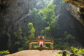 亚洲泰国考县山 姆ROI哎呀洞穴