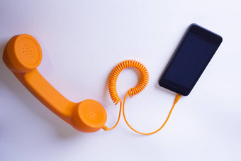 橙色模拟电话智能手机