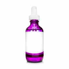 粉红色的瓶吸管下降瓶血清化妆品石油白色背景至关重要的油孤立的自然石油瓶