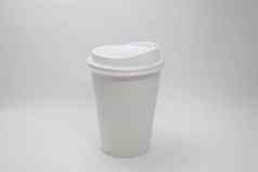 咖啡纸杯白色背景