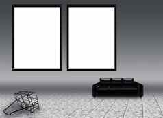 模拟海报帧白色颜色沙发上说谎地板上金属玻璃容器持有人说谎地板上左手一边