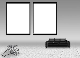 模拟海报帧白色颜色沙发上说谎地板上金属玻璃容器持有人说谎地板上左手一边