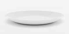 空白色板陶瓷菜孤立的白色背景