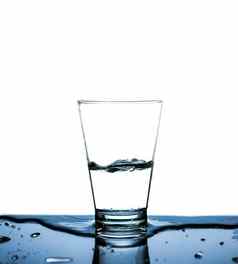 玻璃水喝一半玻璃水飞溅