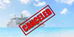 巡航船旅行假期取消了冠状病毒