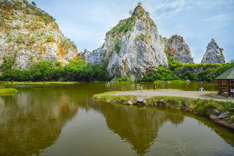 美丽的石头山考县恩古石头公园