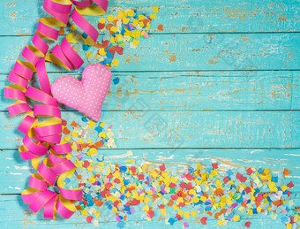 色彩斑斓的庆祝活动背景飘带五彩纸屑装饰