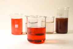 红色的液体玻璃玻璃化学实验