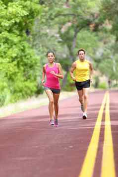 人运行路体育运动健身跑步者