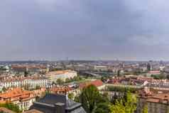 布拉格城市景观全景布拉格屋顶