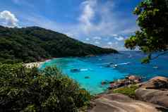 海滩海Similan岛屿