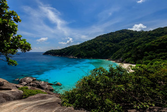 海滩海Similan岛屿