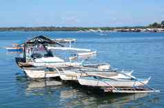 钓鱼船波多黎各公主城市海湾步道公园巴拉望省