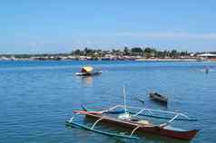 钓鱼船波多黎各公主城市海湾步道公园巴拉望省