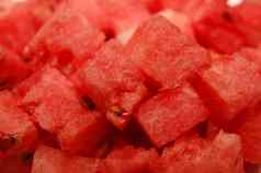 红色的多汁的西瓜水果片