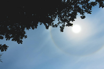 大气光学效果圆太阳热夏天一天大气你好现象太阳