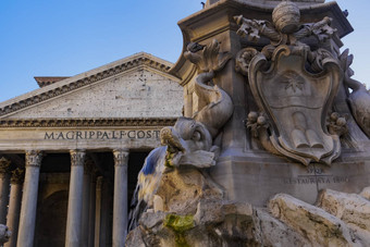 罗马意大利喷泉万神殿细节