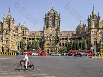 孟买马哈拉施特拉邦india-february孟买达巴瓦拉遗产建筑维多利亚终点站铁路站中南网