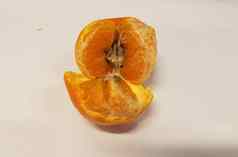 腐烂的腐烂的内部橙色柑橘类水果