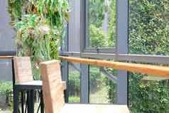 假的绿色叶子植物装修窗口生活房间