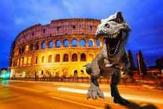 恐龙模型《暮光之城》视图罗马圆形大剧场罗马