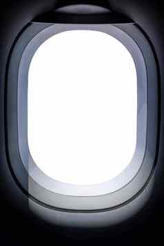 高决议飞机的窗口白色背景