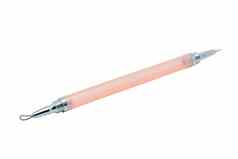粉红色的捏刮板青春痘剂笔