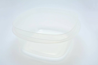 透明的坚固的固体塑料食物容器