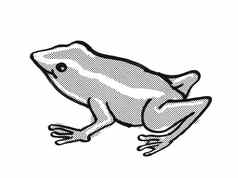 基督山伊比利亚eleuth青蛙濒临灭绝的野生动物卡通单行画
