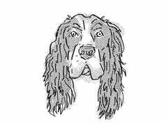 英语溺爱猎犬狗品种卡通复古的画