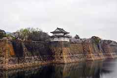 大阪城堡炮塔周围墙大阪日本