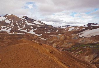 多彩的<strong>色泽</strong>流纹岩Kerlingarfjll火山山地热区域冰岛