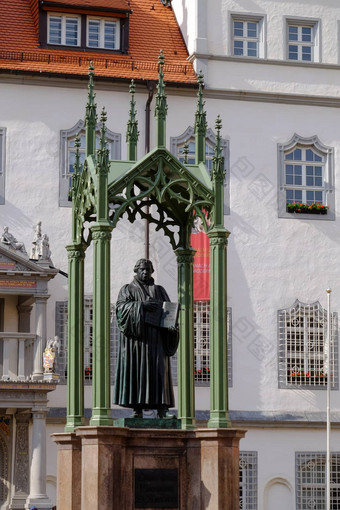雕像马丁路德改革家维滕贝格德国