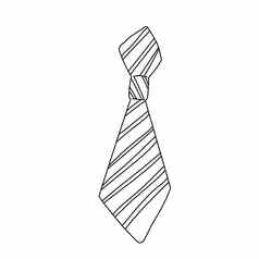 温莎领带形式设计领带标志孤立的白色背景徒手画的大纲墨水手画涂鸦图标粗略的艺术潦草风格笔纸