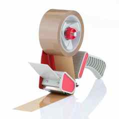 包裹磁带自动售货机棕色（的）卷磁带白色使用