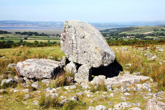 亚瑟的石头高尔威尔士新石器时代埋葬室