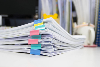 文件文件夹堆栈业务报告纸文件表格