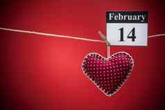 2月情人节一天红色的心