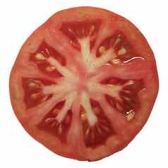 片切片番茄孤立的白色