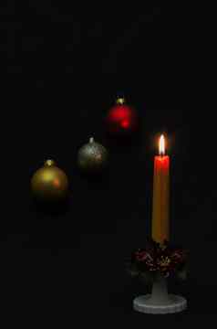 节日圣诞节蜡烛圣诞节球创建节日