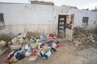 外可怜的非洲房子洪水灾难图片