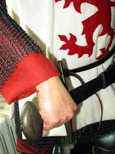 人体模特十字军战士中世纪的骑士链邮件甲beari