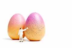 微型人绘画复活节彩蛋