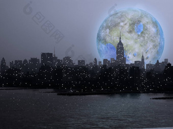 terraformed月亮曼哈顿
