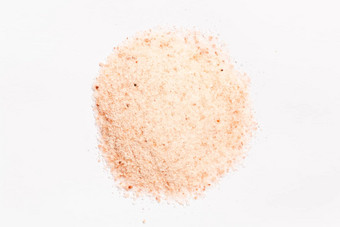 粉红色的盐喜玛拉雅盐白色背景