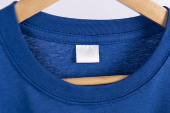 模型空白蓝色的t恤空白<strong>标签标签</strong>广告